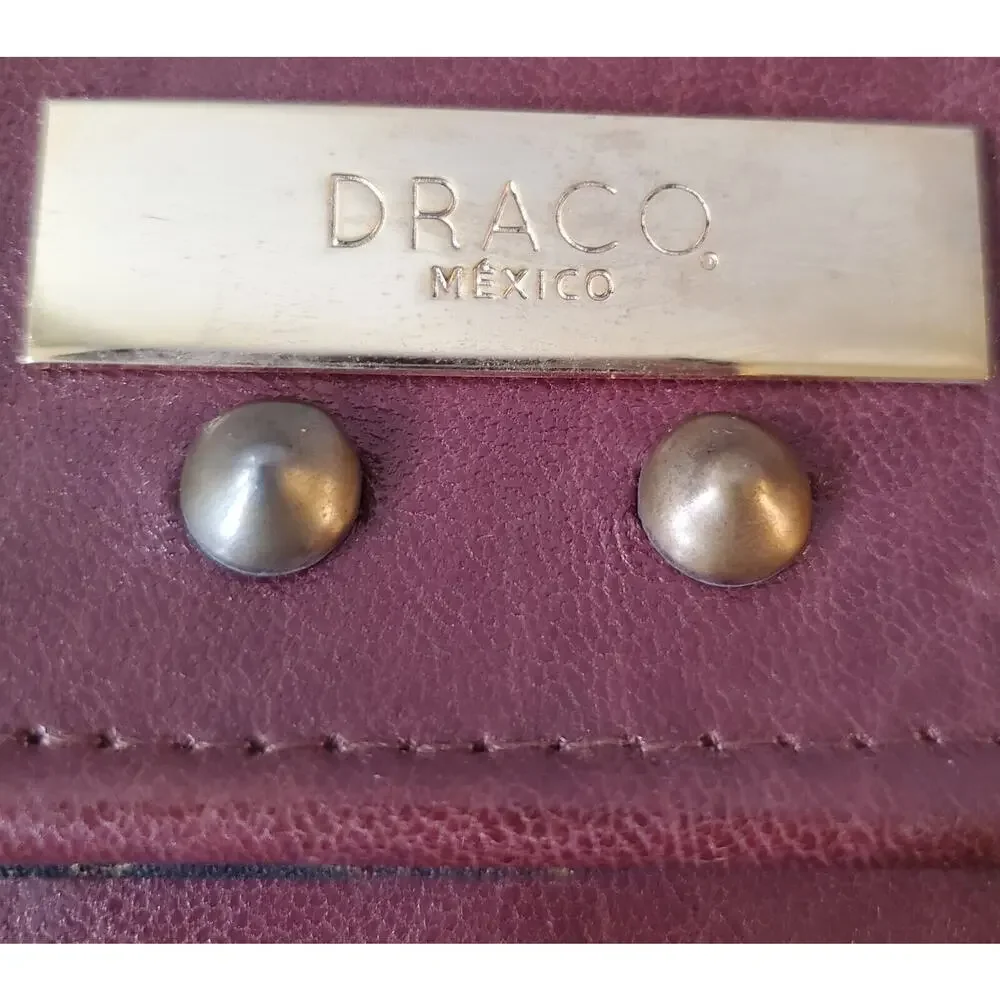 Draco Studded Leather Crossbody Purse Bag Clutch Colorfully Beaded Guitar Strap
